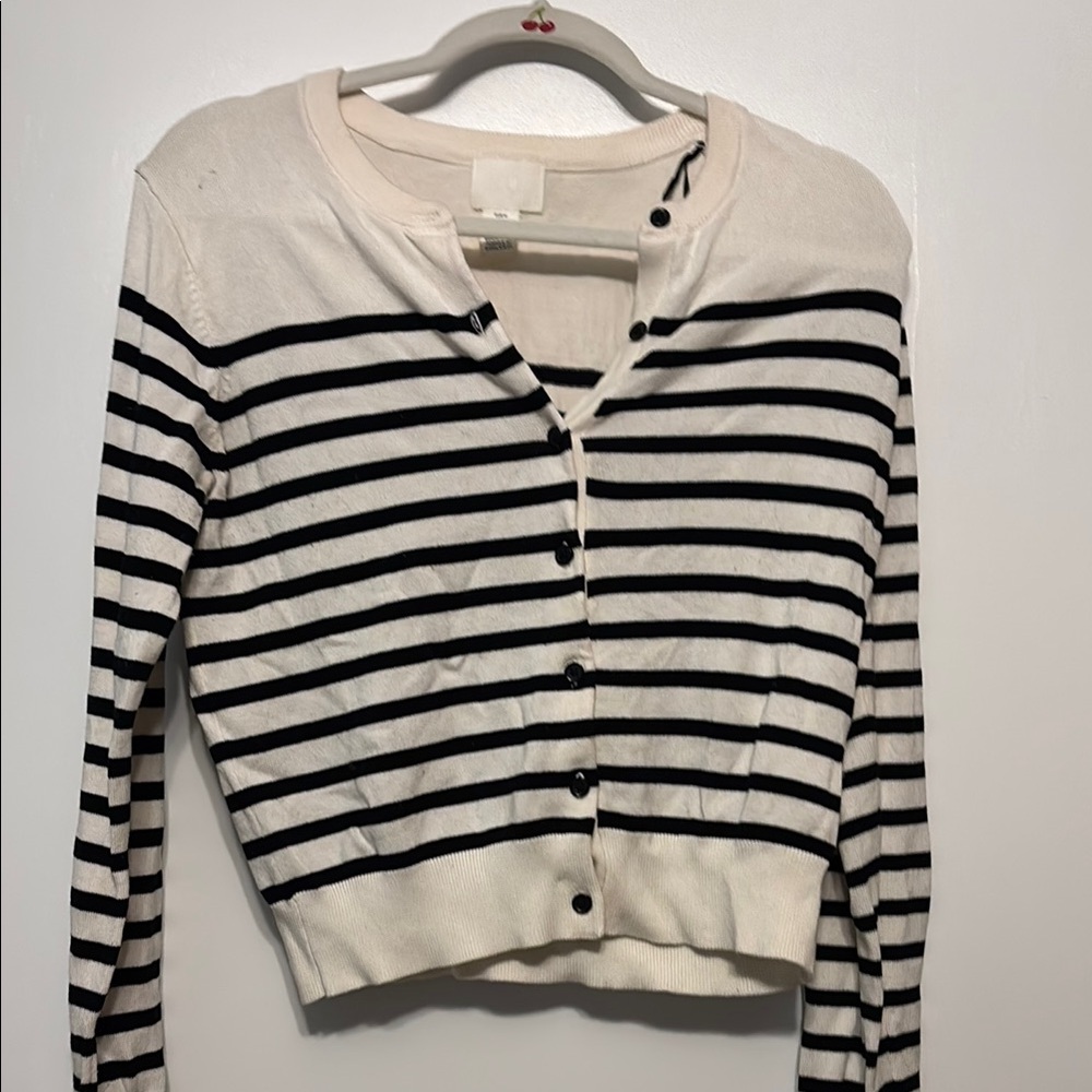 H&M Striped Black and White Women's Sweater